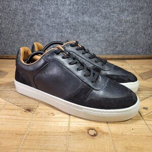Allen Edmonds Floyd Men's 13 Shoes Black Leather Lace Up Low Top Casual Sneakers